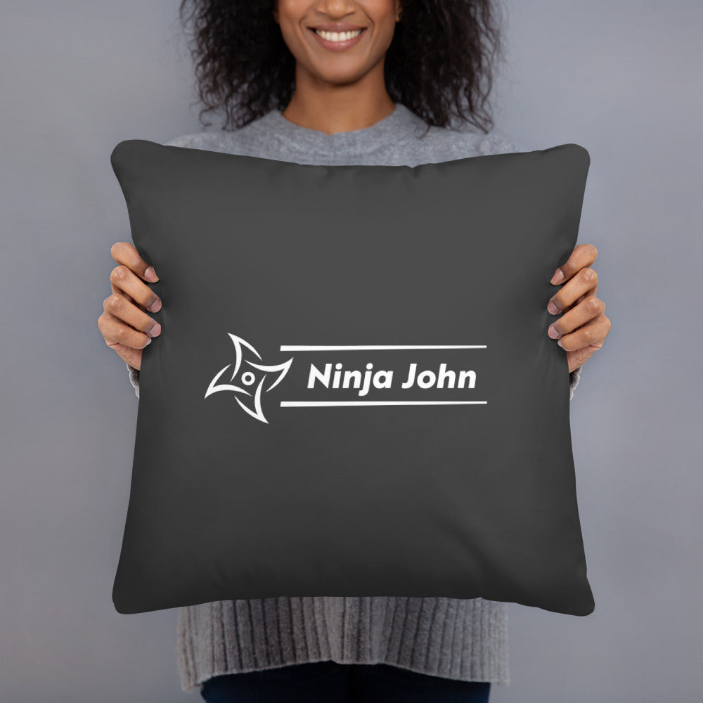 "John" in Japanese Kanji, Pillow (Dark color, "I LOVE" series)