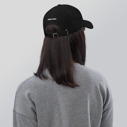 "John" in Japanese Kanji, Dad Hat (Dark color, Left to right writing)