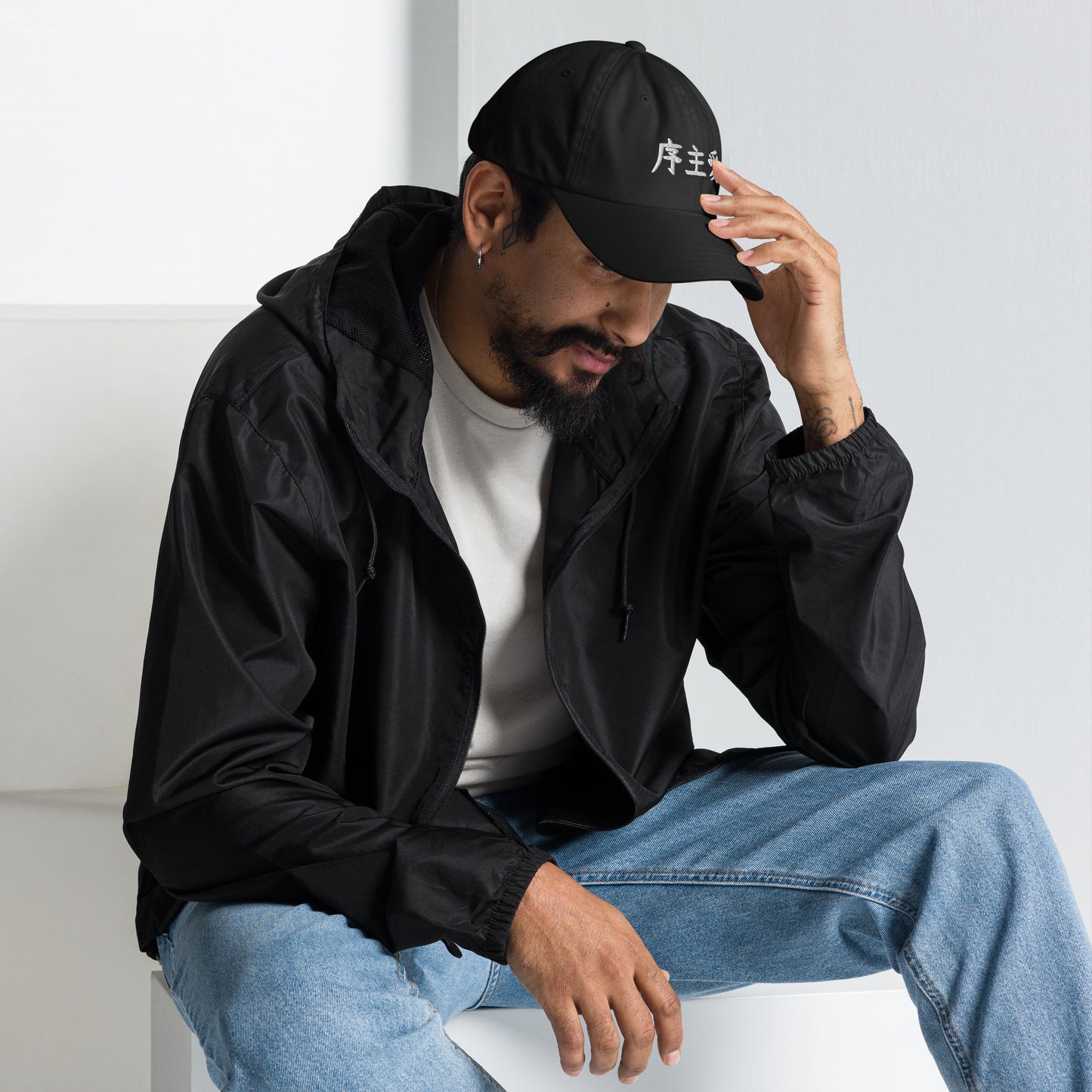 "Joshua" in Japanese Kanji, Dad Hat (Dark color, Left to right writing)