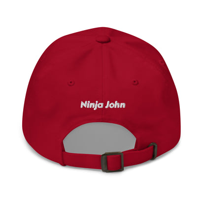"John" in Japanese Kanji, Dad Hat (Dark color, Left to right writing)