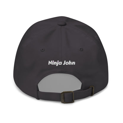 "John" in Japanese Kanji, Dad Hat (Dark color, Left to right writing)