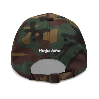 "John" in Japanese Kanji, Dad Hat (Dark color, Left to right writing)