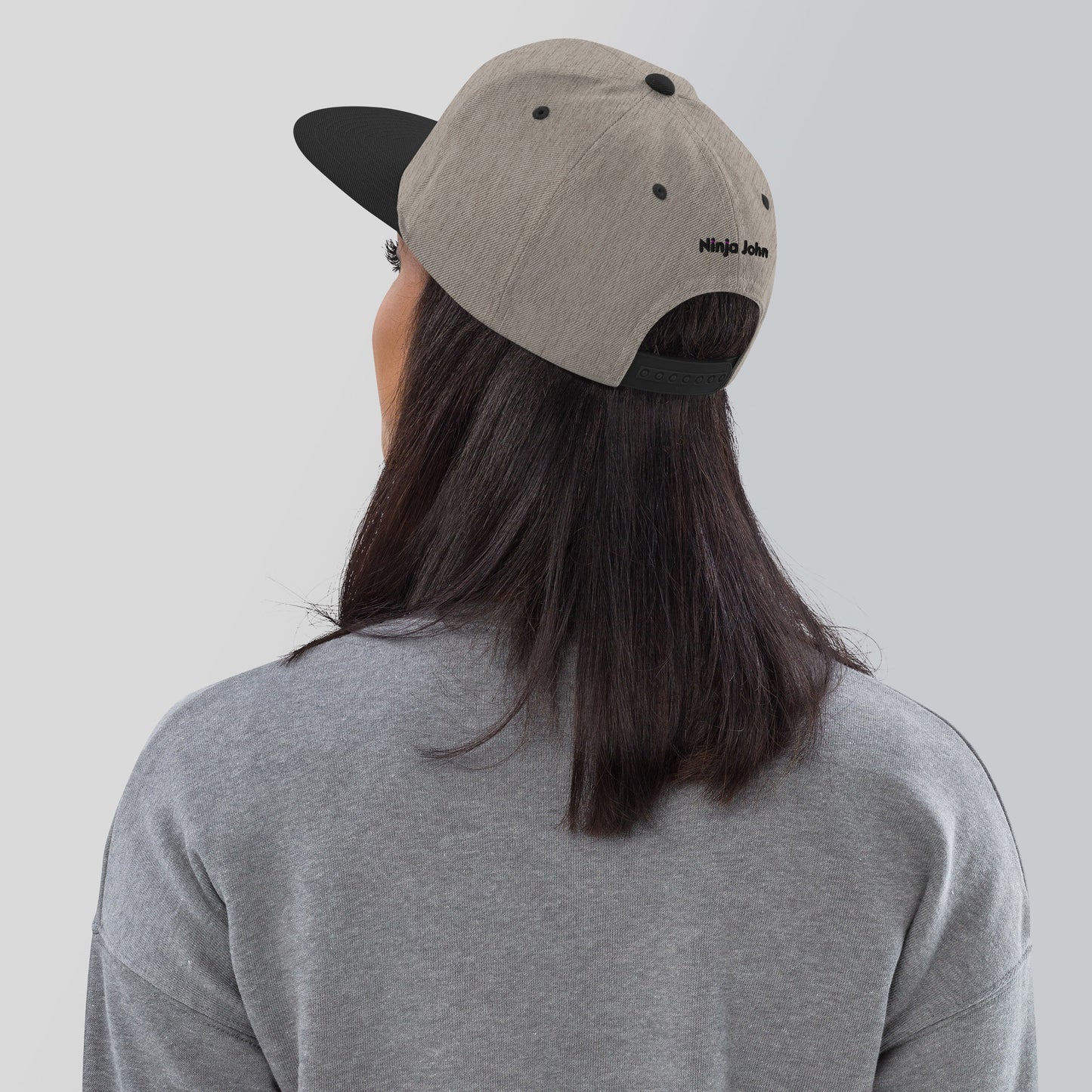 "John" in Japanese Kanji, Snapback Hat (Light color, Left to right writing)