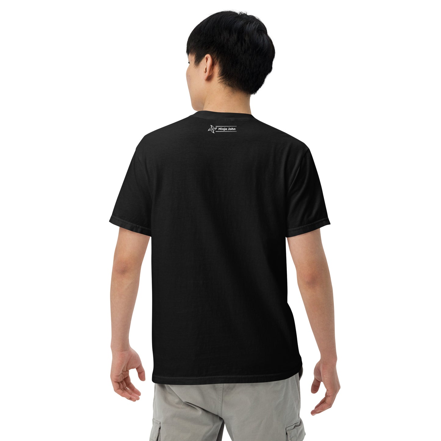 "John" in Japanese Kanji, Men’s T-shirt (Dark color, Left to right writing)