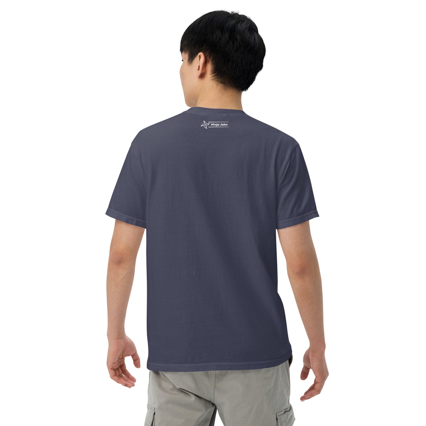 "John" in Japanese Kanji, Men’s T-shirt (Dark color, Left to right writing)